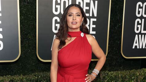 nudes of salma hayek|Salma Hayek, 56, Poses Nude, Showing Off Abs in Sauna Pic